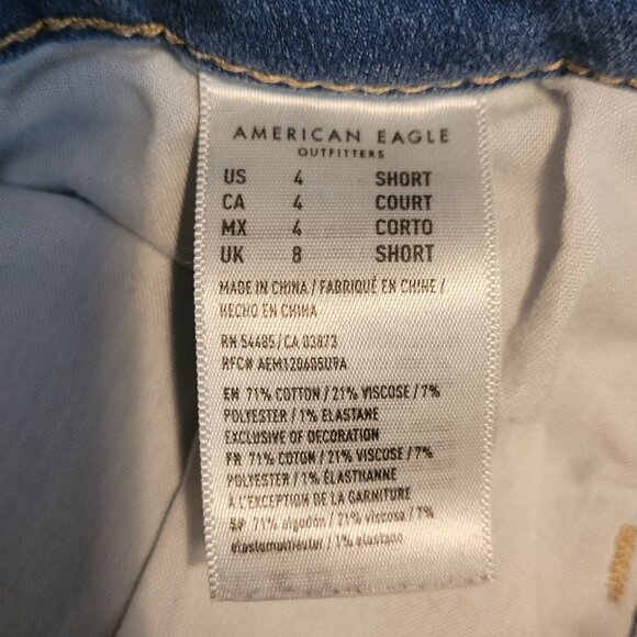 American Eagle Jeans 4 S Jegging Next Level Stretch Super Hi Rise Medium Light - Picture 6 of 11